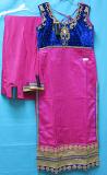 Churidar Pant w/ Long Straight Cut Floor Length Kameez S/M #5975